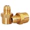 Everflow 1/2" Flare x MIP Adapter Pipe Fitting; Brass F48-12 - alternate 2